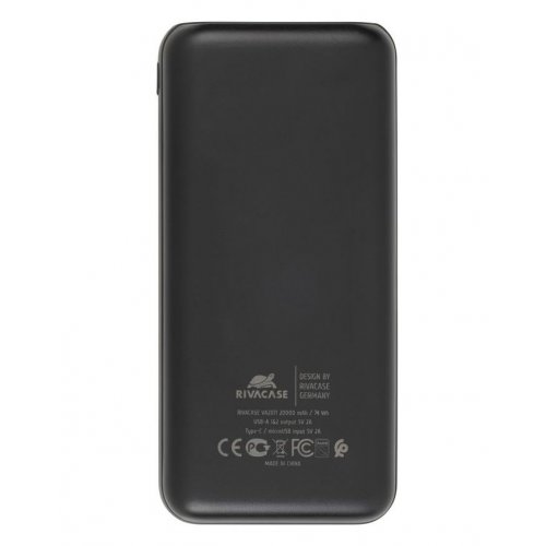 Купити Powerbank Rivacase Rivapower VA2071 20000mAh 10W Black - ціна в Києві, Львові, Вінниці, Хмельницькому, Франківську, Україні | інтернет-магазин TELEMART.UA фото