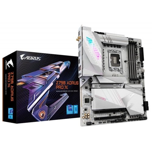 Уцінка материнська плата Gigabyte Z790 AORUS PRO X (s1700, Intel Z790) (Сліди встановлення, 713293) купити з перевіркою сумісності: огляд, характеристики, ціна у Києві, Львові, Вінниці, Хмельницькому, Івано-Франківську, Україні | інтернет-магазин TELEMART.UA фото