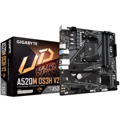 Уцінка материнська плата Gigabyte A520M DS3H V2 (sAM4, AMD A520) (Сліди встановлення, 713329)