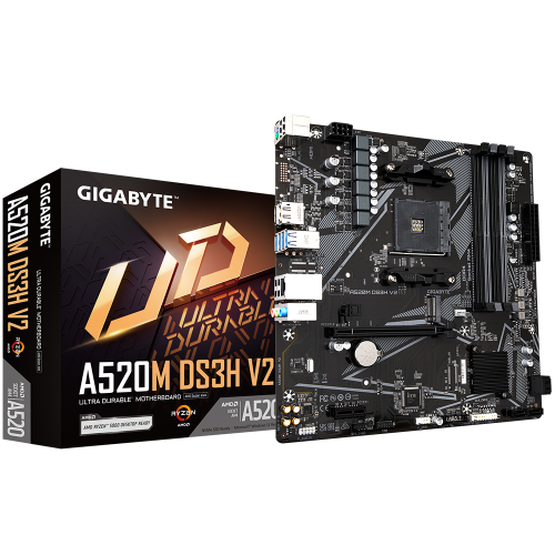 Уцінка материнська плата Gigabyte A520M DS3H V2 (sAM4, AMD A520) (Сліди встановлення, 713329) купити з перевіркою сумісності: огляд, характеристики, ціна у Києві, Львові, Вінниці, Хмельницькому, Івано-Франківську, Україні | інтернет-магазин TELEMART.UA фото