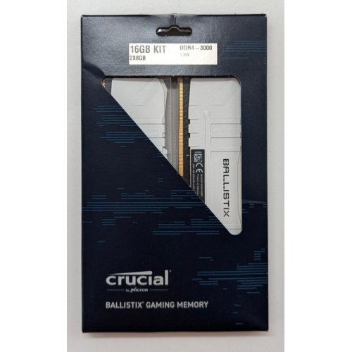 Озп Crucial DDR4 16GB (2x8GB) 3000Mhz Ballistix White (BL2K8G30C15U4W) (Відновлено продавцем, 713376) купити з перевіркою сумісності: огляд, характеристики, ціна у Києві, Львові, Вінниці, Хмельницькому, Івано-Франківську, Україні | інтернет-магазин TELEMART.UA фото