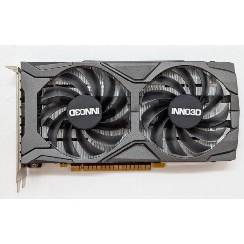 Відеокарта Inno3D GeForce GTX 1650 Twin X2 OC V2 4096MB (N16502-04D6X-1720VA30) (Відновлено продавцем, 713415) купити з перевіркою сумісності: огляд, характеристики, ціна у Києві, Львові, Вінниці, Хмельницькому, Івано-Франківську, Україні | інтернет-магазин TELEMART.UA фото