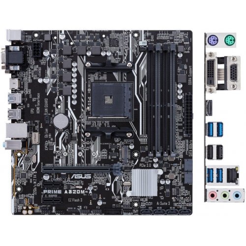 Photo Motherboard Asus PRIME A320M-A (sAM4, AMD A320)