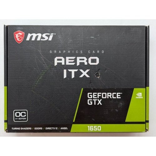 Відеокарта MSI GeForce GTX 1650 AERO ITX OC 4096MB (GTX 1650 AERO ITX 4G OCV1) (Відновлено продавцем, 713777) купити з перевіркою сумісності: огляд, характеристики, ціна у Києві, Львові, Вінниці, Хмельницькому, Івано-Франківську, Україні | інтернет-магазин TELEMART.UA фото