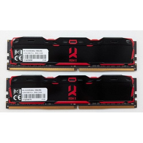 Купить Озу GoodRAM DDR4 16GB (2x8GB) 3200Mhz Iridium X Black (IR-X3200D464L16SA/16GDC) (Восстановлено продавцом, 713795) с проверкой совместимости: обзор, характеристики, цена в Киеве, Днепре, Одессе, Харькове, Украине | интернет-магазин TELEMART.UA фото