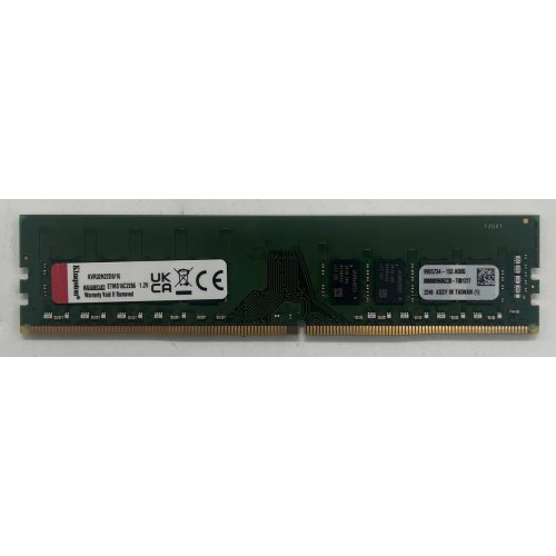 Озп Kingston DDR4 16GB 3200Mhz ValueRAM (KVR32N22D8/16) (Відновлено продавцем, 714024) купити з перевіркою сумісності: огляд, характеристики, ціна у Києві, Львові, Вінниці, Хмельницькому, Івано-Франківську, Україні | інтернет-магазин TELEMART.UA фото