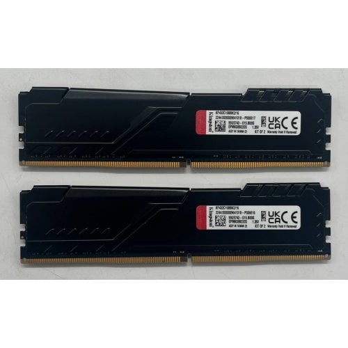 Купить Озу Kingston DDR4 16GB (2x8GB) 3200Mhz FURY Beast Black (KF432C16BBK2/16) (Восстановлено продавцом, 714031) с проверкой совместимости: обзор, характеристики, цена в Киеве, Днепре, Одессе, Харькове, Украине | интернет-магазин TELEMART.UA фото