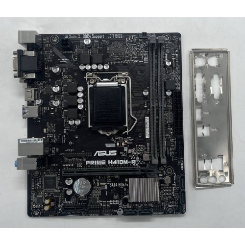 Купить Материнская плата Asus PRIME H410M-R-SI (s1200, Intel H410) (Восстановлено продавцом, 714407) с проверкой совместимости: обзор, характеристики, цена в Киеве, Днепре, Одессе, Харькове, Украине | интернет-магазин TELEMART.UA фото