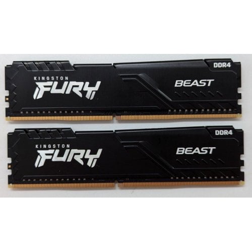 Купить Озу Kingston DDR4 16GB (2x8GB) 3200Mhz FURY Beast Black (KF432C16BBK2/16) (Восстановлено продавцом, 714489) с проверкой совместимости: обзор, характеристики, цена в Киеве, Днепре, Одессе, Харькове, Украине | интернет-магазин TELEMART.UA фото