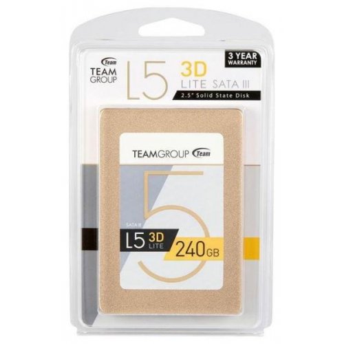 Продать SSD-диск Team L5 Lite Gold 240GB 2.5'' TLC (T253TD240G3C101) по Trade-In интернет-магазине Телемарт - Киев, Днепр, Украина фото