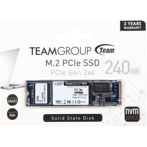Продать SSD-диск Team P30 MLC 240GB M.2 (2280 PCI-E) (TM8FP2240G0C101) по Trade-In интернет-магазине Телемарт - Киев, Днепр, Украина фото