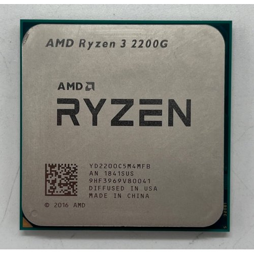 Процесор AMD Ryzen 3 2200G 3.5(3.7)GHz sAM4 Tray (YD2200C5M4MFB) (Відновлено продавцем, 714612) купити з перевіркою сумісності: огляд, характеристики, ціна у Києві, Львові, Вінниці, Хмельницькому, Івано-Франківську, Україні | інтернет-магазин TELEMART.UA фото