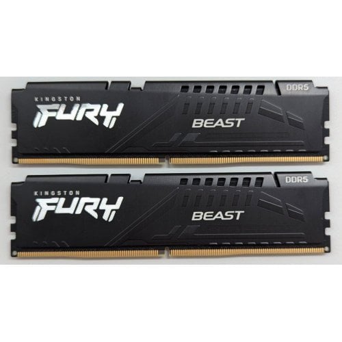 Купить Озу Kingston DDR5 32GB (2x16GB) 6000Mhz FURY Beast Black (KF560C30BBK2-32) (Восстановлено продавцом, 714617) с проверкой совместимости: обзор, характеристики, цена в Киеве, Днепре, Одессе, Харькове, Украине | интернет-магазин TELEMART.UA фото