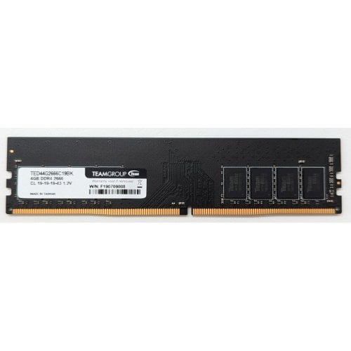 Купить Озу Team DDR4 4GB 2666Mhz Elite (TED44G2666C19BK) (Восстановлено продавцом, 714618) с проверкой совместимости: обзор, характеристики, цена в Киеве, Днепре, Одессе, Харькове, Украине | интернет-магазин TELEMART.UA фото