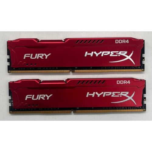 Озп Kingston DDR4 32GB (2x16GB) 2933Mhz HyperX Fury Red (HX429C17FRK2/32) (Відновлено продавцем, 714624) купити з перевіркою сумісності: огляд, характеристики, ціна у Києві, Львові, Вінниці, Хмельницькому, Івано-Франківську, Україні | інтернет-магазин TELEMART.UA фото