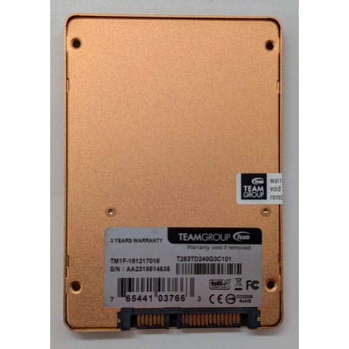 Купить Ssd-диск Team L5 Lite Gold 240GB 2.5'' TLC (T253TD240G3C101) (Восстановлено продавцом, 714629) с проверкой совместимости: обзор, характеристики, цена в Киеве, Днепре, Одессе, Харькове, Украине | интернет-магазин TELEMART.UA фото