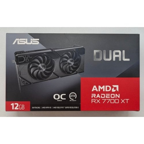 Відеокарта Asus Radeon RX 7700 XT Dual OC 12288MB (DUAL-RX7700XT-O12G) (Відновлено продавцем, 714905) купити з перевіркою сумісності: огляд, характеристики, ціна у Києві, Львові, Вінниці, Хмельницькому, Івано-Франківську, Україні | інтернет-магазин TELEMART.UA фото