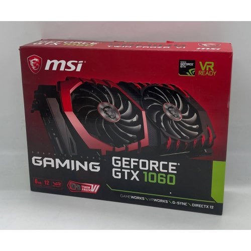 Купить Видеокарта MSI GeForce GTX 1060 Gaming 6144MB (GTX 1060 GAMING 6G) (Восстановлено продавцом, 714984) с проверкой совместимости: обзор, характеристики, цена в Киеве, Днепре, Одессе, Харькове, Украине | интернет-магазин TELEMART.UA фото