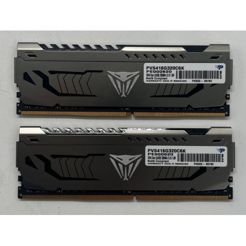 Озп Patriot DDR4 16GB (2x8GB) 3200Mhz Viper Steel (PVS416G320C6K) (Відновлено продавцем, 715075) купити з перевіркою сумісності: огляд, характеристики, ціна у Києві, Львові, Вінниці, Хмельницькому, Івано-Франківську, Україні | інтернет-магазин TELEMART.UA фото