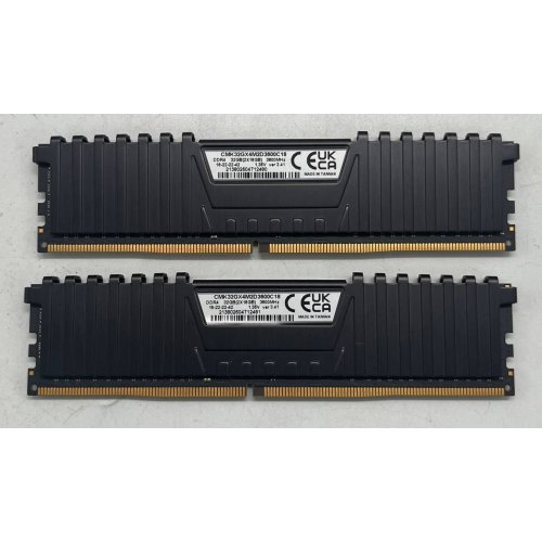 Купить Озу Corsair DDR4 32GB (2x16GB) 3600Mhz Vengeance LPX Black (CMK32GX4M2D3600C18) (Восстановлено продавцом, 715085) с проверкой совместимости: обзор, характеристики, цена в Киеве, Днепре, Одессе, Харькове, Украине | интернет-магазин TELEMART.UA фото