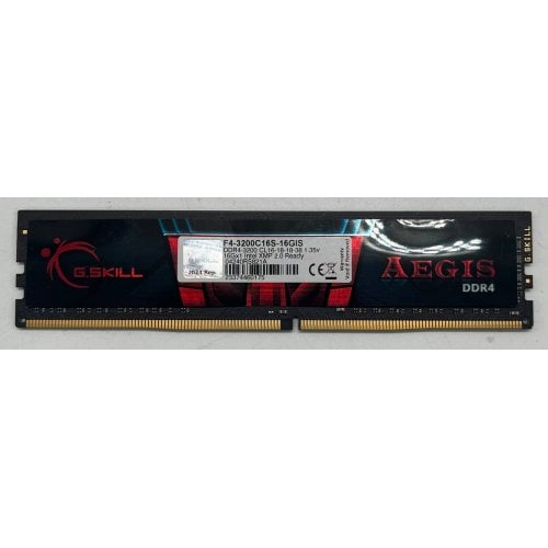 Купить Озу G.Skill DDR4 16GB 3200Mhz Aegis (F4-3200C16S-16GIS) (Восстановлено продавцом, 715112) с проверкой совместимости: обзор, характеристики, цена в Киеве, Днепре, Одессе, Харькове, Украине | интернет-магазин TELEMART.UA фото