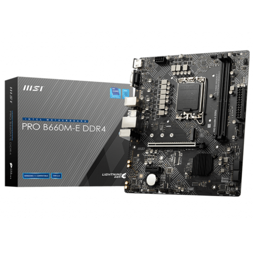 Купить Материнская плата MSI PRO B660M-E DDR4 (s1700, Intel B660) (Восстановлено продавцом, 715341) с проверкой совместимости: обзор, характеристики, цена в Киеве, Днепре, Одессе, Харькове, Украине | интернет-магазин TELEMART.UA фото