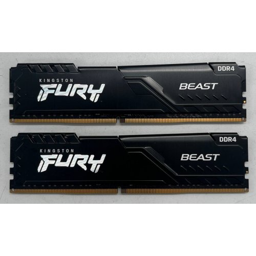 Купить Озу Kingston DDR4 16GB (2x8GB) 3600Mhz FURY Beast Black (KF436C17BBK2/16) (Восстановлено продавцом, 715379) с проверкой совместимости: обзор, характеристики, цена в Киеве, Днепре, Одессе, Харькове, Украине | интернет-магазин TELEMART.UA фото