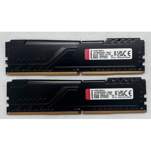 Купить Озу Kingston DDR4 16GB (2x8GB) 3600Mhz FURY Beast Black (KF436C17BBK2/16) (Восстановлено продавцом, 715379) с проверкой совместимости: обзор, характеристики, цена в Киеве, Днепре, Одессе, Харькове, Украине | интернет-магазин TELEMART.UA фото