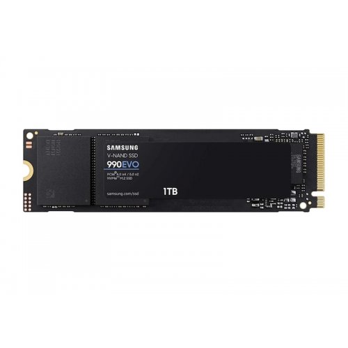 Купить SSD-диск Samsung 990 EVO V-NAND TLC 1TB M.2 (2280 PCI-E) NVMe 2.0 (MZ-V9E1T0B/AM) с проверкой совместимости: обзор, характеристики, цена в Киеве, Днепре, Одессе, Харькове, Украине | интернет-магазин TELEMART.UA фото