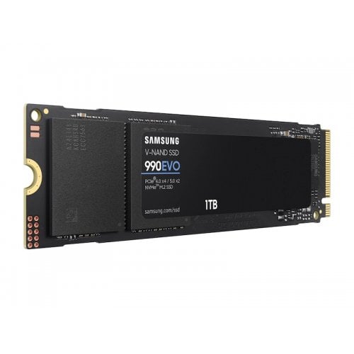 Купить SSD-диск Samsung 990 EVO V-NAND TLC 1TB M.2 (2280 PCI-E) NVMe 2.0 (MZ-V9E1T0B/AM) с проверкой совместимости: обзор, характеристики, цена в Киеве, Днепре, Одессе, Харькове, Украине | интернет-магазин TELEMART.UA фото