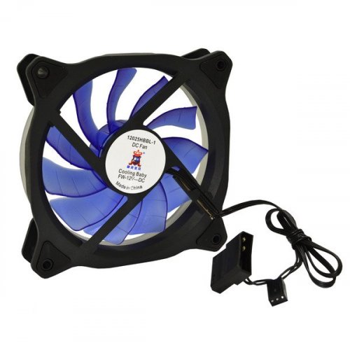 Продать Кулер для корпуса Cooling Baby 12025HBBL-1 Blue по Trade-In интернет-магазине Телемарт - Киев, Днепр, Украина фото