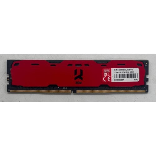 Купить Озу GoodRAM DDR4 8GB 2400Mhz IRDM Red (IR-R2400D464L15S/8G) (Восстановлено продавцом, 715770) с проверкой совместимости: обзор, характеристики, цена в Киеве, Днепре, Одессе, Харькове, Украине | интернет-магазин TELEMART.UA фото