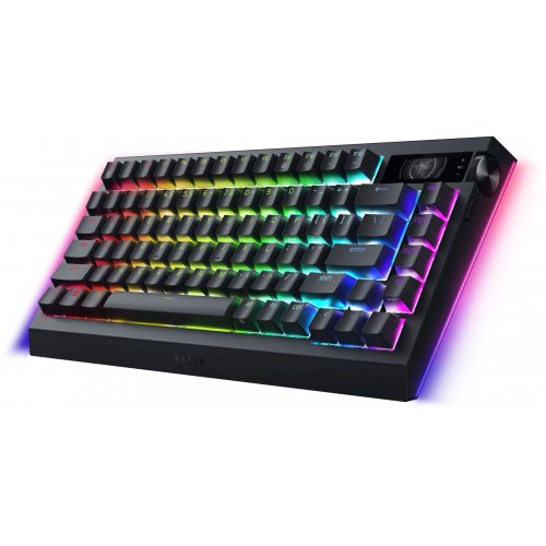 Купити Клавіатура Razer BlackWidow V4 Pro 75% Mechanical Switches Gen-3 Tactile Wireless (RZ03-05130100-R3M1) Black - ціна в Києві, Львові, Вінниці, Хмельницькому, Франківську, Україні | інтернет-магазин TELEMART.UA фото