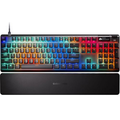 Купити Клавіатура SteelSeries Apex Pro Gen 3 RGB OmniPoint 3.0 Adjustable HyperMagnetic Switches (64660) Black - ціна в Києві, Львові, Вінниці, Хмельницькому, Франківську, Україні | інтернет-магазин TELEMART.UA фото