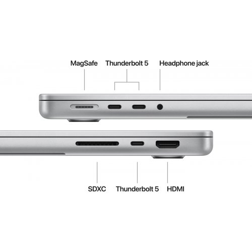 Купити Ноутбук Apple MacBook Pro 14" M4 Pro 24/1TB 2024 (MX2F3UA/A) Silver - ціна в Києві, Львові, Вінниці, Хмельницькому, Франківську, Україні | інтернет-магазин TELEMART.UA фото