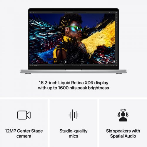 Купити Ноутбук Apple MacBook Pro 16" M4 Pro 48/512GB 2024 (MX2U3UA/A) Silver - ціна в Києві, Львові, Вінниці, Хмельницькому, Франківську, Україні | інтернет-магазин TELEMART.UA фото