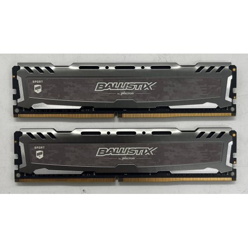 Купить Озу Crucial DDR4 32GB (2x16GB) 3200Mhz Ballistix Sport Gray (BLS2K16G4D32AESB) (Восстановлено продавцом, 715957) с проверкой совместимости: обзор, характеристики, цена в Киеве, Днепре, Одессе, Харькове, Украине | интернет-магазин TELEMART.UA фото