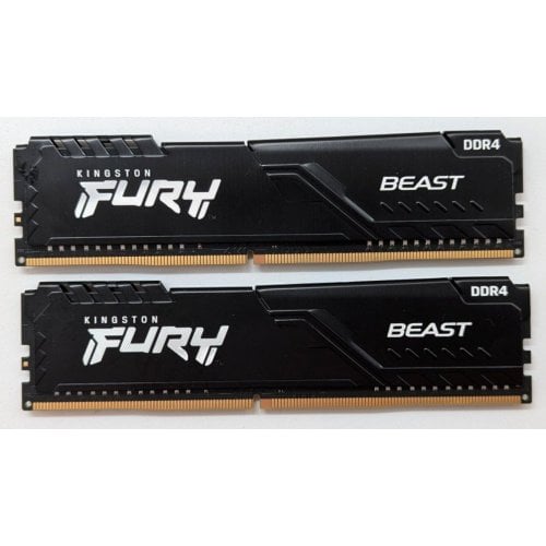 Озп Kingston DDR4 16GB (2x8GB) 3200Mhz FURY Beast Black (KF432C16BBK2/16) (Відновлено продавцем, 716022) купити з перевіркою сумісності: огляд, характеристики, ціна у Києві, Львові, Вінниці, Хмельницькому, Івано-Франківську, Україні | інтернет-магазин TELEMART.UA фото