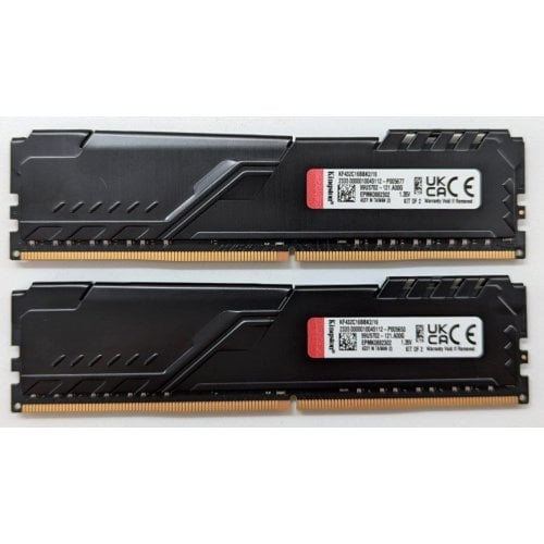 Озп Kingston DDR4 16GB (2x8GB) 3200Mhz FURY Beast Black (KF432C16BBK2/16) (Відновлено продавцем, 716022) купити з перевіркою сумісності: огляд, характеристики, ціна у Києві, Львові, Вінниці, Хмельницькому, Івано-Франківську, Україні | інтернет-магазин TELEMART.UA фото