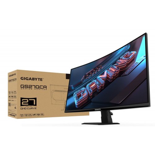 Купити Монітор Gigabyte 27" GS27QCA Black - ціна в Києві, Львові, Вінниці, Хмельницькому, Франківську, Україні | інтернет-магазин TELEMART.UA фото