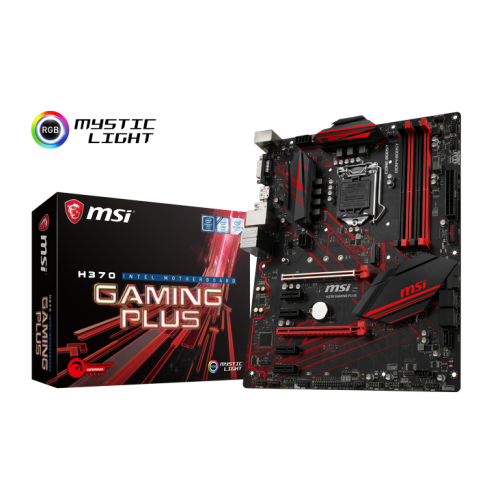 Материнська плата MSI H370 GAMING PLUS (s1151-v2, Intel H370) (Відновлено продавцем, 716310) купити з перевіркою сумісності: огляд, характеристики, ціна у Києві, Львові, Вінниці, Хмельницькому, Івано-Франківську, Україні | інтернет-магазин TELEMART.UA фото