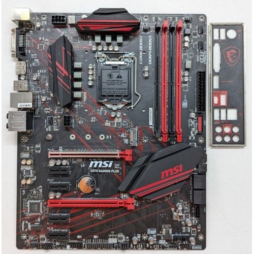 Материнська плата MSI H370 GAMING PLUS (s1151-v2, Intel H370) (Відновлено продавцем, 716310) купити з перевіркою сумісності: огляд, характеристики, ціна у Києві, Львові, Вінниці, Хмельницькому, Івано-Франківську, Україні | інтернет-магазин TELEMART.UA фото