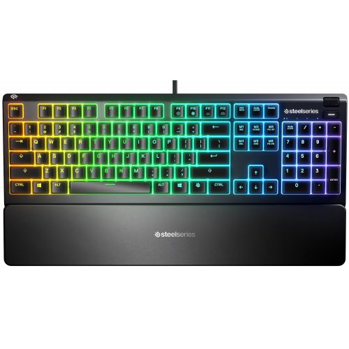 Купити Уцінка клавіатура SteelSeries Apex 3 Whisper-Quiet Switches (64795) Black (Пошкоджено пакування, 716329) - ціна в Києві, Львові, Вінниці, Хмельницькому, Франківську, Україні | інтернет-магазин TELEMART.UA фото