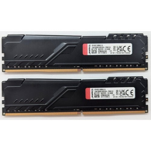 Озп Kingston DDR4 16GB (2x8GB) 2666Mhz FURY Beast Black (KF426C16BBK2/16) (Відновлено продавцем, 716694) купити з перевіркою сумісності: огляд, характеристики, ціна у Києві, Львові, Вінниці, Хмельницькому, Івано-Франківську, Україні | інтернет-магазин TELEMART.UA фото