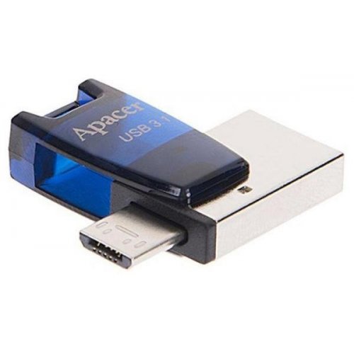 Купить Накопитель Apacer AH179 16GB USB 3.1 microUSB OTG Blue (AP16GAH179U-1) - цена в Харькове, Киеве, Днепре, Одессе
в интернет-магазине Telemart фото