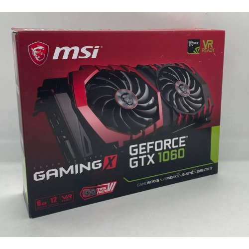 Купить Видеокарта MSI GeForce GTX 1060 Gaming X 6144MB (GTX 1060 GAMING X 6G) (Восстановлено продавцом, 716713) с проверкой совместимости: обзор, характеристики, цена в Киеве, Днепре, Одессе, Харькове, Украине | интернет-магазин TELEMART.UA фото