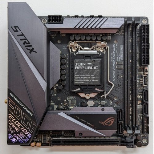 Купить Материнская плата Asus ROG STRIX Z390-I GAMING (s1151-V2, Intel Z390) (Восстановлено продавцом, 716714) с проверкой совместимости: обзор, характеристики, цена в Киеве, Днепре, Одессе, Харькове, Украине | интернет-магазин TELEMART.UA фото