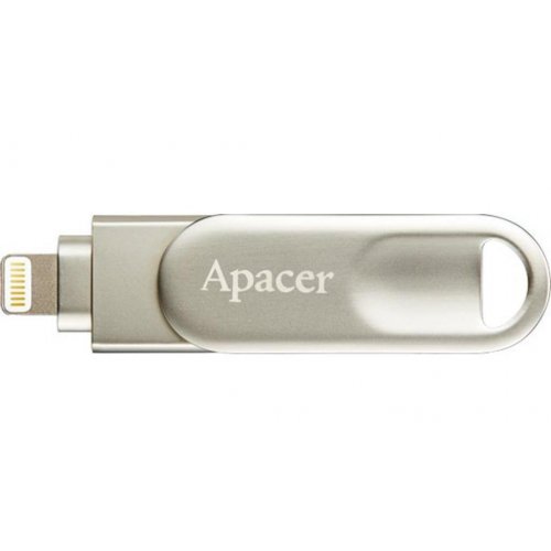 Купить Накопитель Apacer AH790 Dual Lightning 32GB USB 3.1 Silver (AP32GAH790S-1) - цена в Харькове, Киеве, Днепре, Одессе
в интернет-магазине Telemart фото