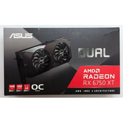 Купить Видеокарта Asus Dual Radeon RX 6750 XT OC 12288MB (DUAL-RX6750XT-O12G) (Восстановлено продавцом, 716773) с проверкой совместимости: обзор, характеристики, цена в Киеве, Днепре, Одессе, Харькове, Украине | интернет-магазин TELEMART.UA фото