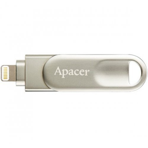 Купить Накопитель Apacer AH790 Dual Lightning 64GB USB 3.1 Silver (AP64GAH790S-1) - цена в Харькове, Киеве, Днепре, Одессе
в интернет-магазине Telemart фото